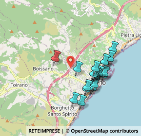 Mappa A10 Genova - Ventimiglia, 17025 Loano SV, Italia (1.713)