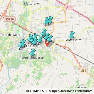 Mappa Via Fiorenzuola, 47521 Cesena FC, Italia (1.52143)