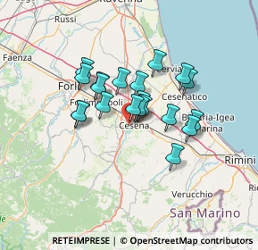 Mappa Via V. Bonicelli, 47522 Cesena FC, Italia (10.1615)