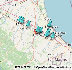 Mappa Via V. Bonicelli, 47522 Cesena FC, Italia (9.32455)