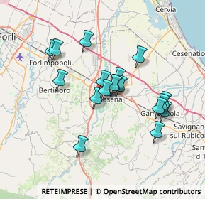 Mappa Via V. Bonicelli, 47522 Cesena FC, Italia (6.08444)