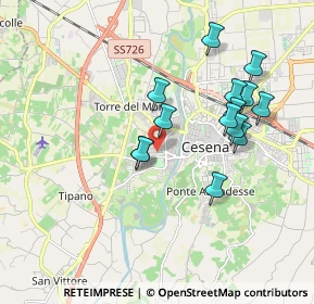 Mappa Via V. Bonicelli, 47522 Cesena FC, Italia (1.75786)