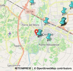 Mappa Via V. Bonicelli, 47522 Cesena FC, Italia (2.45417)