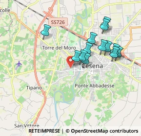 Mappa Via V. Bonicelli, 47522 Cesena FC, Italia (1.75077)