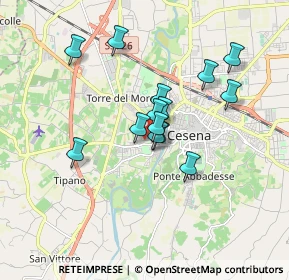 Mappa Via V. Bonicelli, 47522 Cesena FC, Italia (1.37786)