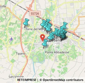 Mappa Via V. Bonicelli, 47522 Cesena FC, Italia (1.3545)