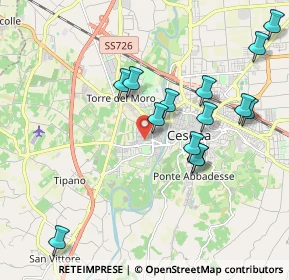 Mappa Via V. Bonicelli, 47522 Cesena FC, Italia (2.06643)