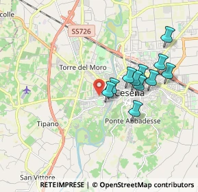 Mappa Via V. Bonicelli, 47522 Cesena FC, Italia (1.67)