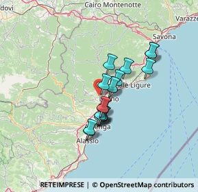 Mappa Via Tricolore d' Italia, 17054 Boissano SV, Italia (9.745)