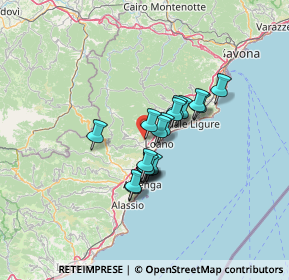 Mappa Via Tricolore d' Italia, 17054 Boissano SV, Italia (9.07444)