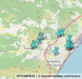 Mappa Via Tricolore d' Italia, 17054 Boissano SV, Italia (1.90833)