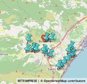 Mappa Via Tricolore d' Italia, 17054 Boissano SV, Italia (1.8)