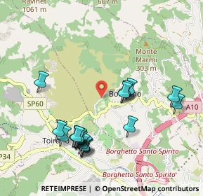 Mappa Via San Paolo, 17054 Boissano SV, Italia (1.045)