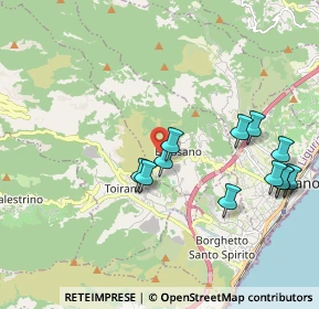 Mappa Via San Paolo, 17054 Boissano SV, Italia (2.06667)