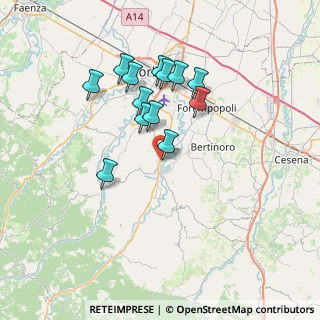 Mappa Via Roma, 47014 Meldola FC, Italia (6.44615)