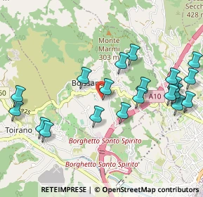 Mappa Via Morette, 17054 Boissano SV, Italia (1.1465)