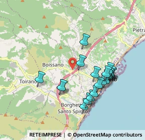 Mappa Via Rive, 17054 Boissano SV, Italia (1.8305)