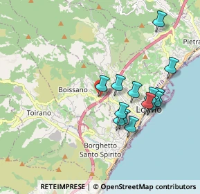 Mappa Via Rive, 17054 Boissano SV, Italia (1.75857)