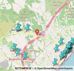 Mappa Via Rive, 17054 Boissano SV, Italia (1.6215)