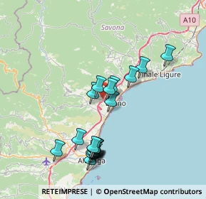 Mappa Via Rive, 17054 Boissano SV, Italia (7.3945)