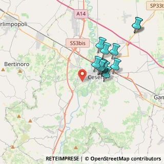 Mappa Via Cecina, 47023 Cesena FC, Italia (3.45333)