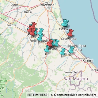 Mappa Via Cecina, 47023 Cesena FC, Italia (11.8925)