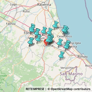 Mappa Via Cecina, 47023 Cesena FC, Italia (10.371)