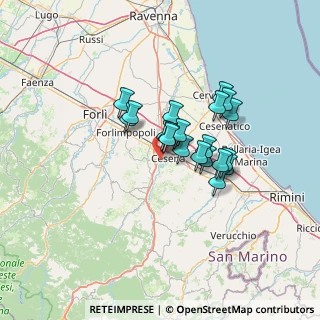 Mappa Via Cecina, 47023 Cesena FC, Italia (9.755)