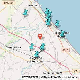 Mappa Via Villagrappa, 47039 Savignano sul Rubicone FC, Italia (4.07667)