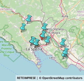 Mappa Carozzo, 19135 La Spezia SP, Italia (5.70833)