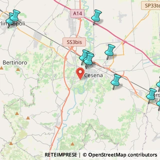 Mappa Via Savio, 47023 Cesena FC, Italia (5.75091)