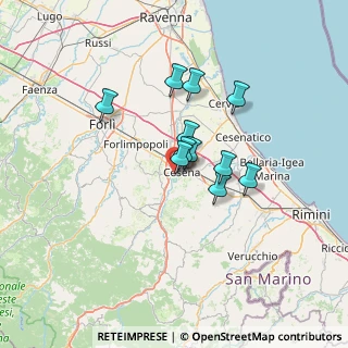 Mappa Via Savio, 47023 Cesena FC, Italia (9.67182)