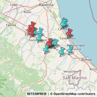 Mappa Via Savio, 47023 Cesena FC, Italia (11.911)