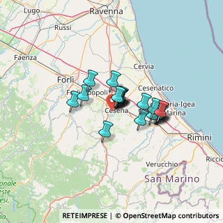 Mappa Via Savio, 47023 Cesena FC, Italia (8.865)