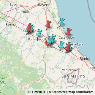 Mappa Via Savio, 47023 Cesena FC, Italia (12.88647)