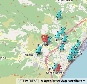 Mappa Via Berruti, 17054 Boissano SV, Italia (2.08625)