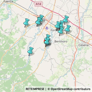 Mappa Via Fornaci, 47014 Meldola FC, Italia (6.64357)