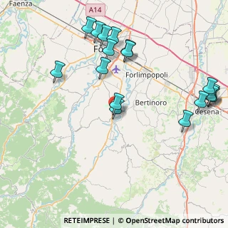 Mappa Via Fornaci, 47014 Meldola FC, Italia (9.82941)