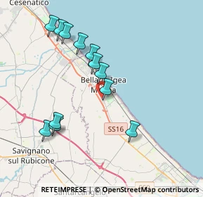 Mappa Via Augusto Urbinati, 47814 Bellaria-Igea Marina RN, Italia (3.865)