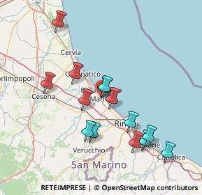 Mappa Via Augusto Urbinati, 47814 Bellaria-Igea Marina RN, Italia (14.31929)