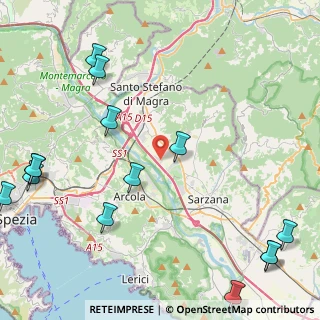 Mappa Via del Pioppo, 19020 Vezzano Ligure SP, Italia (6.35929)