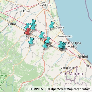 Mappa Via Viareggio, 47522 Cesena FC, Italia (11.42833)