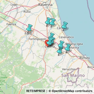 Mappa Via Viareggio, 47522 Cesena FC, Italia (9.85818)