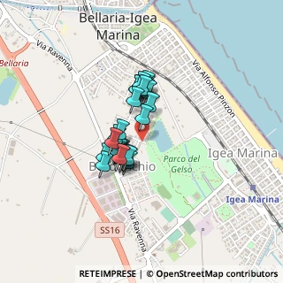Mappa Via G. Massarenti, 47814 Bellaria-Igea Marina RN, Italia (0.28333)