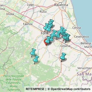 Mappa Via A. Moro, 47014 Meldola FC, Italia (11.30263)
