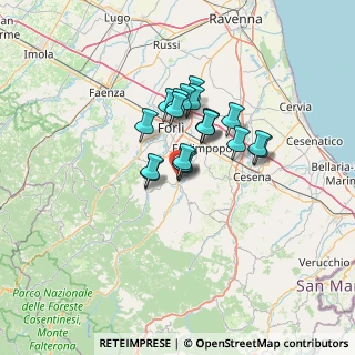Mappa Via A. Moro, 47014 Meldola FC, Italia (9.03105)
