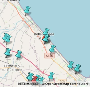 Mappa Via San Martino, 47814 Bellaria-Igea Marina RN, Italia (5.915)