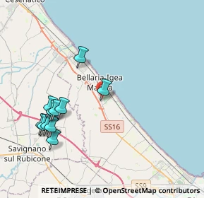 Mappa Via San Martino, 47814 Bellaria-Igea Marina RN, Italia (4.34545)