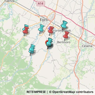 Mappa Via San Giovanni, 47014 Meldola FC, Italia (5.28077)