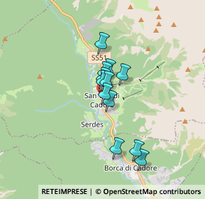 Mappa Via San Marco, 32046 San Vito di Cadore BL, Italia (1.09667)